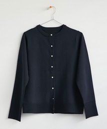 パール釦ニットカーディガン