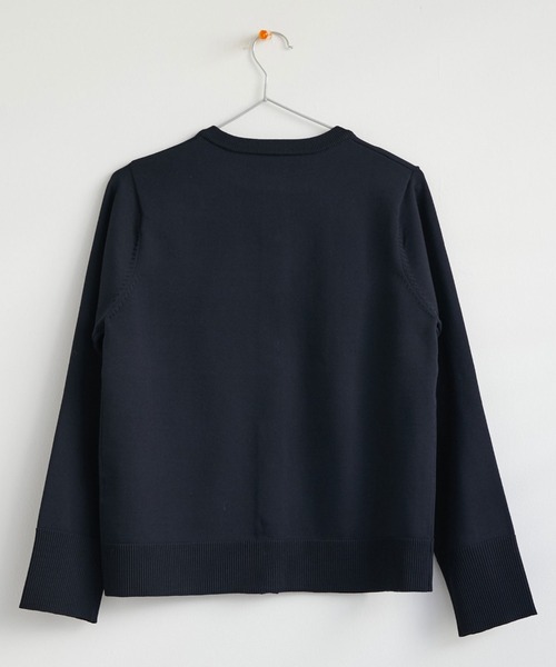 Doux archives（ドゥアルシーヴ）の「パール釦ニットカーディガン（カーディガン/ボレロ・レディース・ネイビー/コーラルピンク/ホワイト×ブラック・FREE）」の8枚目の写真