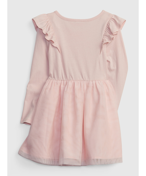 GAP（ギャップ）の「ラッフルチュールドレス（幼児）（ワンピース・キッズ・オフホワイト/ピンク・12-18M/4 YRS/5 YRS/3 YRS/2 YRS/18-24M）」の6枚目の写真
