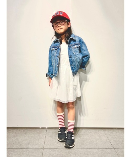 GAP（ギャップ）の「ラッフルチュールドレス（幼児）（ワンピース・キッズ・オフホワイト/ピンク・12-18M/4 YRS/5 YRS/3 YRS/2 YRS/18-24M）」の8枚目の写真