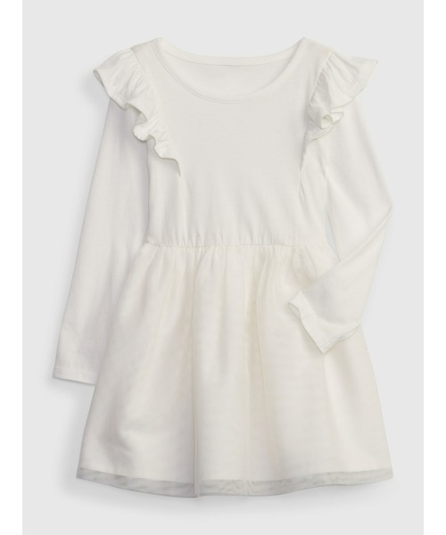GAP（ギャップ）の「ラッフルチュールドレス（幼児）（ワンピース・キッズ・オフホワイト/ピンク・12-18M/4 YRS/5 YRS/3 YRS/2 YRS/18-24M）」の9枚目の写真