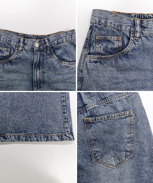 atONE（アットワン）の「atONE ミモレ丈ワイドパンツ（デニムパンツ・レディース・ワンウォッシュ/サックスブルー/ネイビー・M/LL/L/3L/4L）」の20枚目の写真
