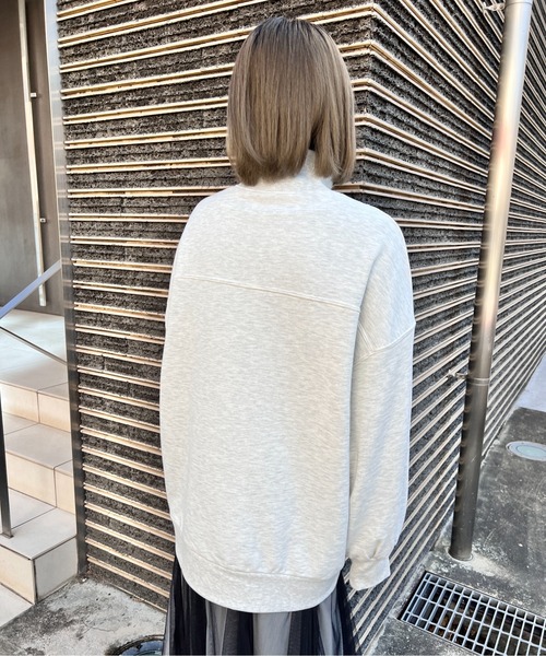 one way（ワンウェイ）の「ハーフジップロゴスウェット/オーバーサイズ