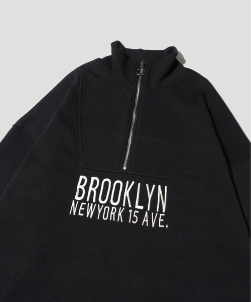 one way（ワンウェイ）の「ハーフジップロゴスウェット/オーバーサイズ