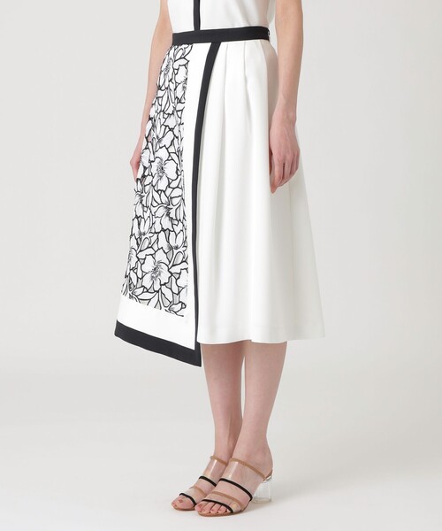 LOVELESS（ラブレス）の「エンブロイダリーレースミモレスカート（スカート・レディース・オフホワイト・34/36/38）」の4枚目の写真