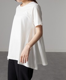 〈Beautiful Cotton 綿100%〉UVカット/接触冷感 フレアーシルエットTシャツ