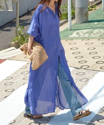 Shelly island | 2WAYシアーロングシャツワンピース(シャツワンピース)