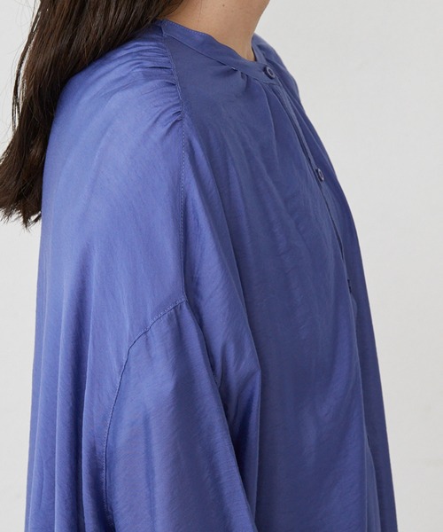 Shelly island(シェリーアイランド)の「2WAYシアーロングシャツワンピース(シャツワンピース・レディース・ホワイト/パープル/ブルー・M)」の11枚目の写真