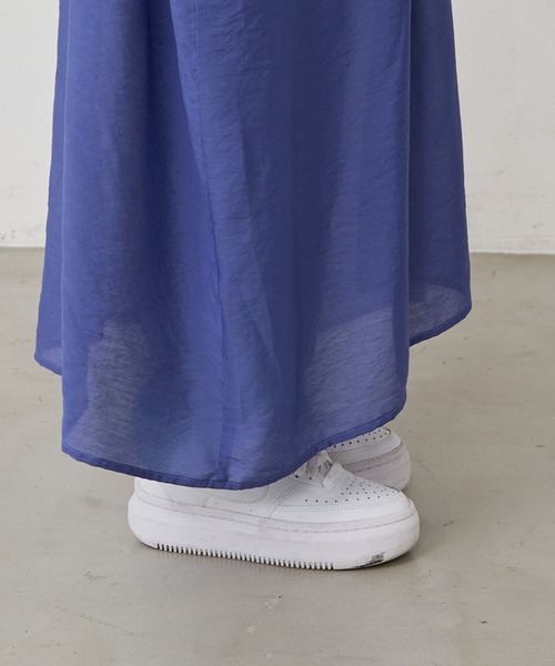 Shelly island(シェリーアイランド)の「2WAYシアーロングシャツワンピース(シャツワンピース・レディース・ホワイト/パープル/ブルー・M)」の13枚目の写真