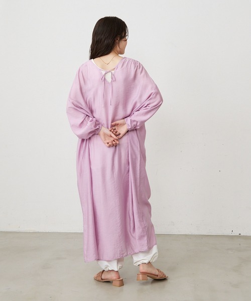 Shelly island(シェリーアイランド)の「2WAYシアーロングシャツワンピース(シャツワンピース・レディース・ホワイト/パープル/ブルー・M)」の21枚目の写真