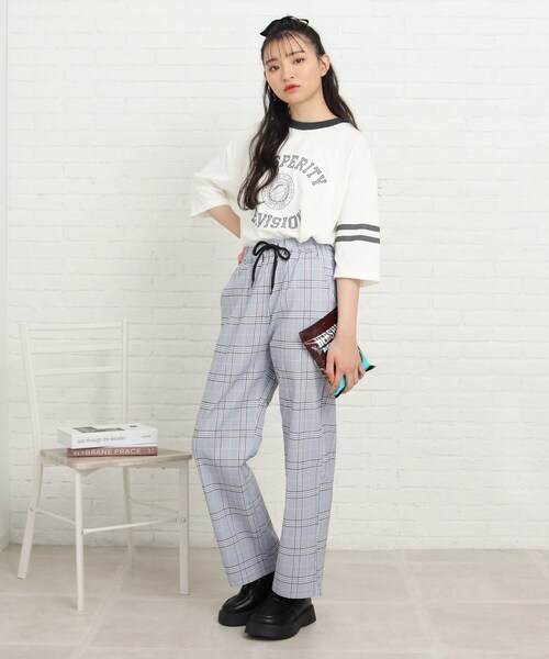 PINK-latte(ピンクラテ)の「【ストレッチ】らくちん♪履き心地◎!快適イージーシェフパンツ(その他パンツ・キッズ・グレー系1/ブルー系9/ベージュ系その他4・14/16/15 )」の13枚目の写真