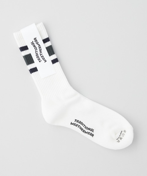 Traditional Weatherwear（トラディショナルウェザーウェア）の「WAVE LOGO LINE SOCKS LDS（ソックス/靴下・レディース・ホワイト系その他2/ホワイト系その他/ホワイト系その他3/ホワイト系その他4・23-25）」の4枚目の写真
