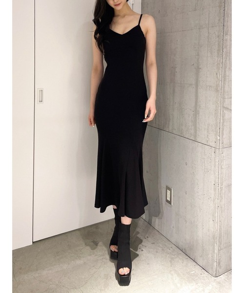 GYDA（ジェイダ）の「マーメイドロングワンピース（ワンピース・レディース・ブラック/ベージュ・FREE）」の7枚目の写真