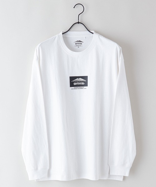 OUTDOOR PRODUCTS APPAREL(アウトドアプロダクツアパレル)の「ボックスロゴ ヘビーウェイト ロングTシャツ オーバーサイズ ビッグシルエット(Tシャツ/カットソー・メンズ・ホワイト/ブラック/カーキ/ベージュ・LARGE/MEDIUM/X-LARGE)」の5枚目の写真