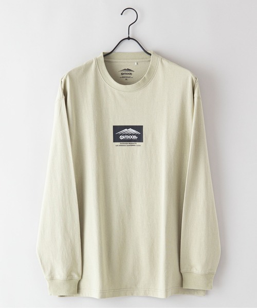 OUTDOOR PRODUCTS APPAREL(アウトドアプロダクツアパレル)の「ボックスロゴ ヘビーウェイト ロングTシャツ オーバーサイズ ビッグシルエット(Tシャツ/カットソー・メンズ・ホワイト/ブラック/カーキ/ベージュ・LARGE/MEDIUM/X-LARGE)」の7枚目の写真