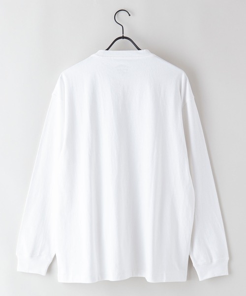 OUTDOOR PRODUCTS APPAREL(アウトドアプロダクツアパレル)の「ボックスロゴ ヘビーウェイト ロングTシャツ オーバーサイズ ビッグシルエット(Tシャツ/カットソー・メンズ・ホワイト/ブラック/カーキ/ベージュ・LARGE/MEDIUM/X-LARGE)」の13枚目の写真