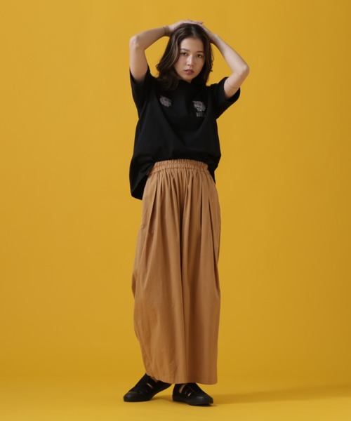 AVIREX（アヴィレックス）の「TWO POINT SKA T-SHIRT/ 2ポイント スカTシャツ（Tシャツ/カットソー・レディース・ピンク/オフホワイト/ブラック・FREE）」の9枚目の写真