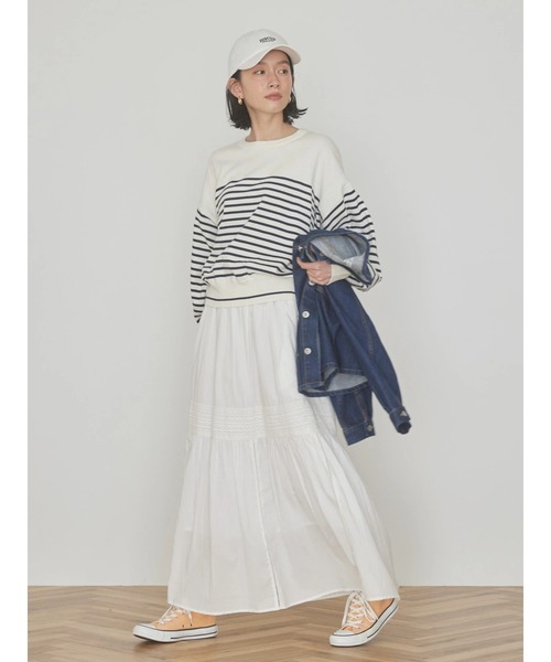 AMERICAN HOLIC(アメリカンホリック)の「ふんわりティアードレーススカート(スカート・レディース・グリーン/オフホワイト/ネイビー・M/L)」の9枚目の写真