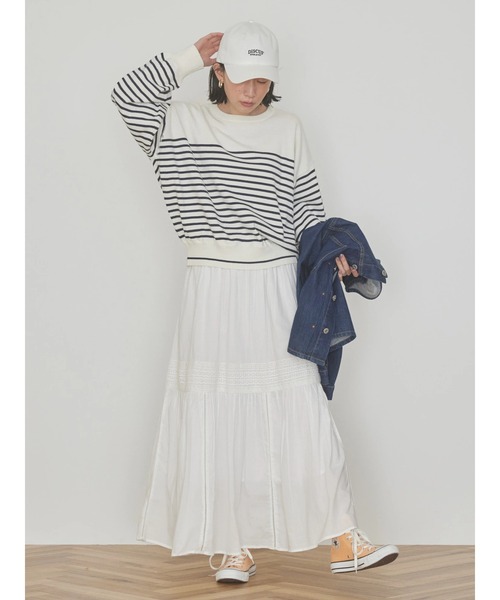 AMERICAN HOLIC(アメリカンホリック)の「ふんわりティアードレーススカート(スカート・レディース・グリーン/オフホワイト/ネイビー・M/L)」の11枚目の写真