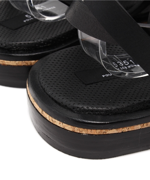 5351POUR LES HOMMES ET LES FEMMES (ゴーサンゴーイチプールオムエラファム)の「スムースレザーサンダル(サンダル・メンズ・ブラック/ホワイト・42/41/44/43)」の10枚目の写真