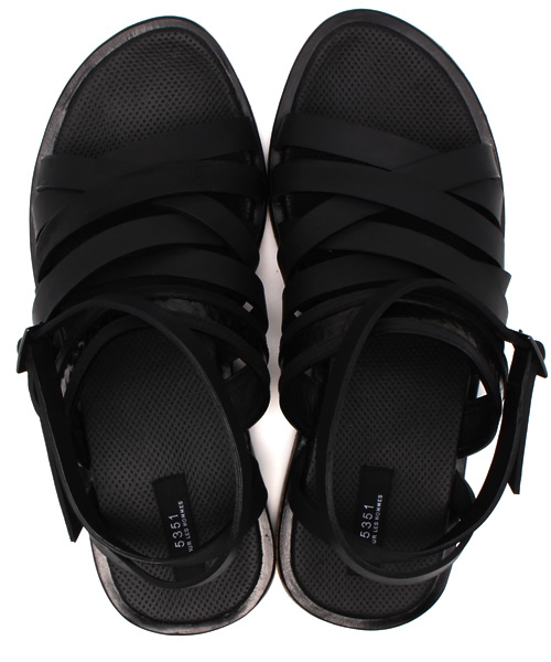 5351POUR LES HOMMES ET LES FEMMES (ゴーサンゴーイチプールオムエラファム)の「スムースレザーサンダル(サンダル・メンズ・ブラック/ホワイト・42/41/44/43)」の12枚目の写真