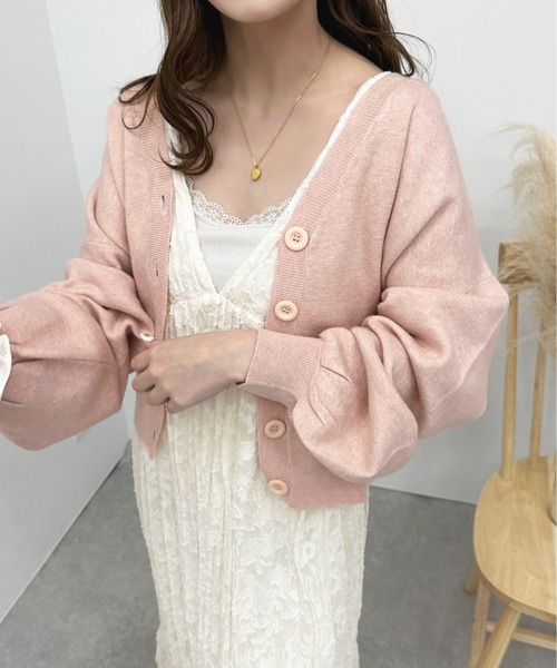 apres jour（アプレジュール）の「カラーニットカーディガン【ZOZOTOWN限定アイテム】（カーディガン/ボレロ・レディース・ライトピンク/ライトブルー/ミント・フリー/X-LARGE）」の3枚目の写真