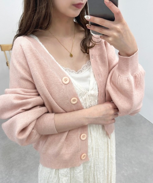 apres jour（アプレジュール）の「カラーニットカーディガン【ZOZOTOWN限定アイテム】（カーディガン/ボレロ・レディース・ライトピンク/ライトブルー/ミント・フリー/X-LARGE）」の5枚目の写真