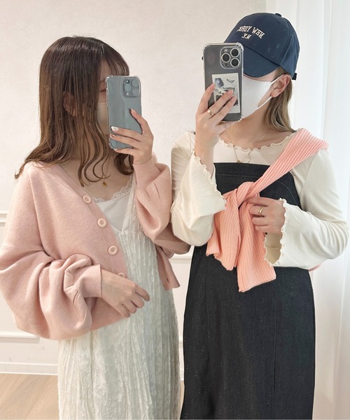 apres jour（アプレジュール）の「カラーニットカーディガン【ZOZOTOWN限定アイテム】（カーディガン/ボレロ・レディース・ライトピンク/ライトブルー/ミント・フリー/X-LARGE）」の15枚目の写真