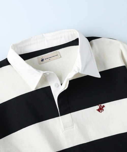 BEVERLY HILLS POLO CLUB(ビバリーヒルズポロクラブ)の「【BEVERLY HILLS POLO CLUB】ボーダーラガーロンT(Tシャツ/カットソー・レディース・グリーン/オフホワイト・フリー)」の14枚目の写真