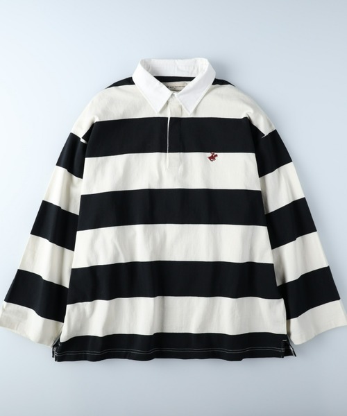 セール】【BEVERLY HILLS POLO CLUB】ボーダーラガーロンT（Tシャツ