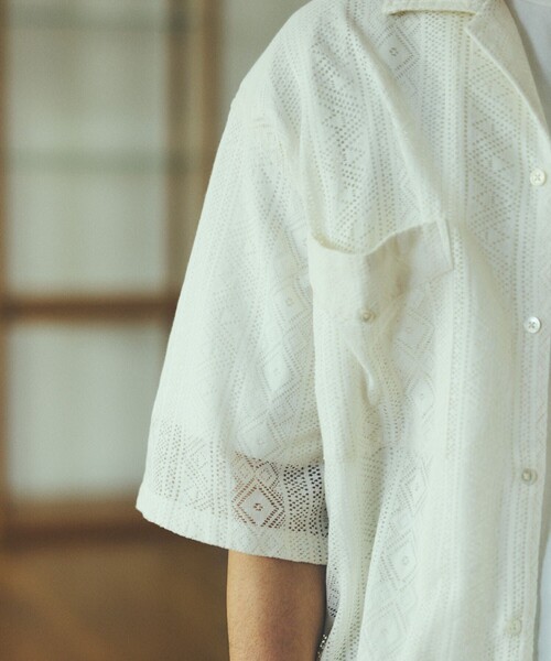 FREAK'S STORE ブラックレース半袖トップス FREAK'S STORE｜フリークスストアのTシャツ/カットソー（レース