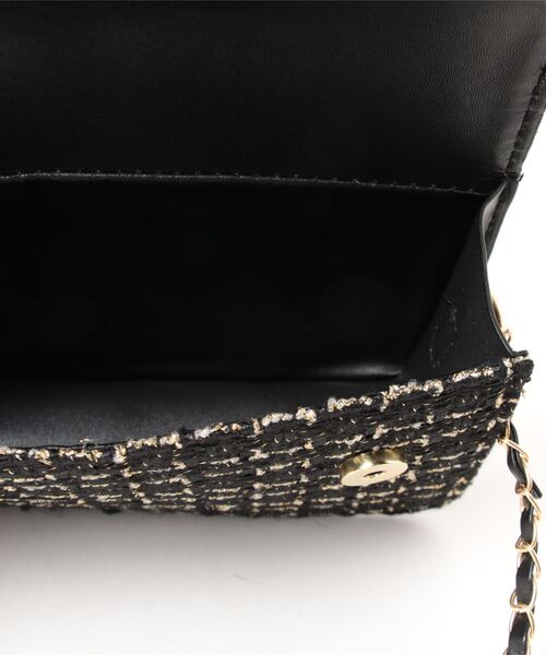 Lace Ladies(レースレディース)の「ラメ入りミックスツイードショルダーバッグ(ショルダーバッグ・レディース・ブラック/アイボリー・FREE)」の5枚目の写真