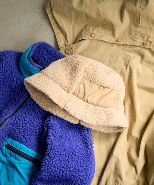 Mighty Shine（マイティシャイン）の「Boa Slit Bucket Hat【Mighty Shine / マイティシャイン】1233012（ハット・メンズ・ベージュ/ブラック・58cm）」の8枚目の写真