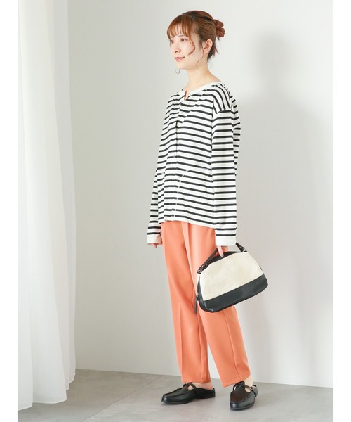 Samansa Mos2 blue(サマンサモスモスブルー)の「◎ボーダーカットカーディガン(Tシャツ/カットソー・レディース・ブルー/オフホワイト/チャコールグレー・フリ-)」の22枚目の写真
