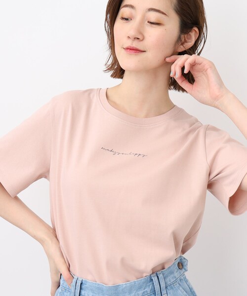 grove（グローブ）の「◆【マシンウォッシャブル対応】マルチファンクションロゴ＆ボーダーTシャツ（Tシャツ/カットソー・レディース・ブルー/オフホワイト/ブラック/ピンク系/ブラウン系その他/ホワイト系5・02/03/04/01/05）」の7枚目の写真