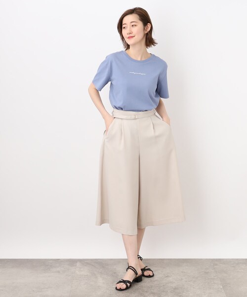 grove（グローブ）の「◆【マシンウォッシャブル対応】マルチファンクションロゴ＆ボーダーTシャツ（Tシャツ/カットソー・レディース・ブルー/オフホワイト/ブラック/ピンク系/ブラウン系その他/ホワイト系5・02/03/04/01/05）」の9枚目の写真