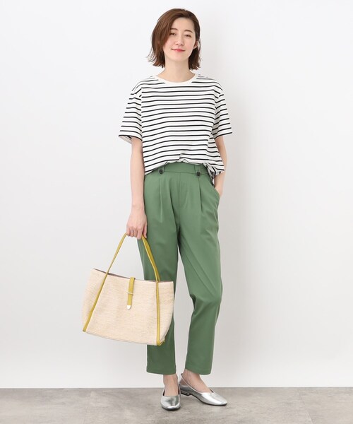 grove（グローブ）の「◆【マシンウォッシャブル対応】マルチファンクションロゴ＆ボーダーTシャツ（Tシャツ/カットソー・レディース・ブルー/オフホワイト/ブラック/ピンク系/ブラウン系その他/ホワイト系5・02/03/04/01/05）」の15枚目の写真