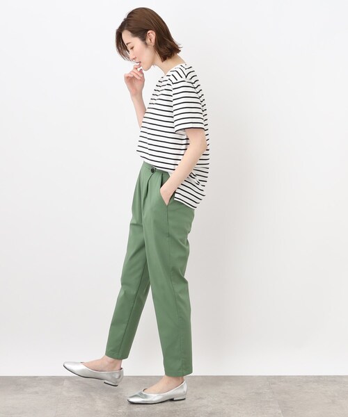 grove（グローブ）の「◆【マシンウォッシャブル対応】マルチファンクションロゴ＆ボーダーTシャツ（Tシャツ/カットソー・レディース・ブルー/オフホワイト/ブラック/ピンク系/ブラウン系その他/ホワイト系5・02/03/04/01/05）」の16枚目の写真