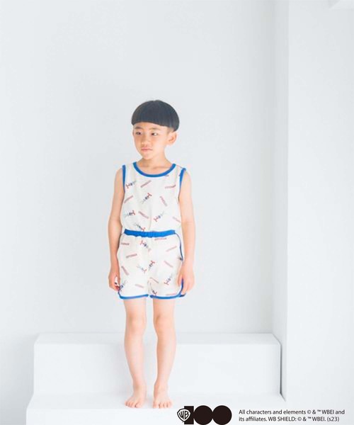 LOWRYS FARM(ローリーズファーム)の「ワッフルセットアップ/ワーナー・ブラザース100周年 192578(インナーウェア/肌着・キッズ・ブルー/レッド・110cm/120cm/130cm)」の3枚目の写真