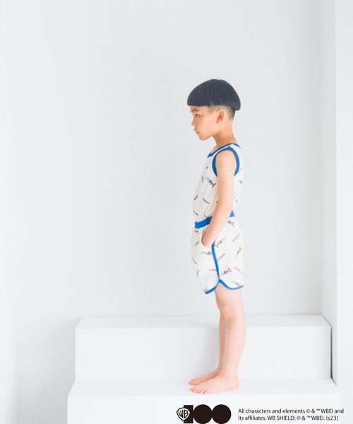 LOWRYS FARM(ローリーズファーム)の「ワッフルセットアップ/ワーナー・ブラザース100周年 192578(インナーウェア/肌着・キッズ・ブルー/レッド・110cm/120cm/130cm)」の4枚目の写真