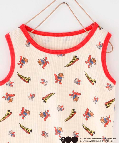 LOWRYS FARM(ローリーズファーム)の「ワッフルセットアップ/ワーナー・ブラザース100周年 192578(インナーウェア/肌着・キッズ・ブルー/レッド・110cm/120cm/130cm)」の16枚目の写真