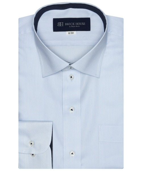TOKYO SHIRTS(トウキョウシャツ)の「形態安定ノーアイロン ワイド 長袖ビジネスワイシャツ(ビジネスシャツ・メンズ・ライトブルー・首回り37cm-裄丈84cm/首回り43cm-裄丈86cm/首回り41cm-裄丈86cm/首回り42cm-裄丈82cm/首回り41cm-裄丈82cm/首回り39cm-裄丈84cm/首回り39cm-裄丈80cm/首回り42cm-裄丈86cm/首回り37cm-裄丈80cm/首回り43cm-裄丈82cm)」の1枚目の写真