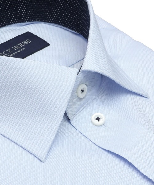 TOKYO SHIRTS(トウキョウシャツ)の「形態安定ノーアイロン ワイド 長袖ビジネスワイシャツ(ビジネスシャツ・メンズ・ライトブルー・首回り37cm-裄丈84cm/首回り43cm-裄丈86cm/首回り41cm-裄丈86cm/首回り42cm-裄丈82cm/首回り41cm-裄丈82cm/首回り39cm-裄丈84cm/首回り39cm-裄丈80cm/首回り42cm-裄丈86cm/首回り37cm-裄丈80cm/首回り43cm-裄丈82cm)」の2枚目の写真