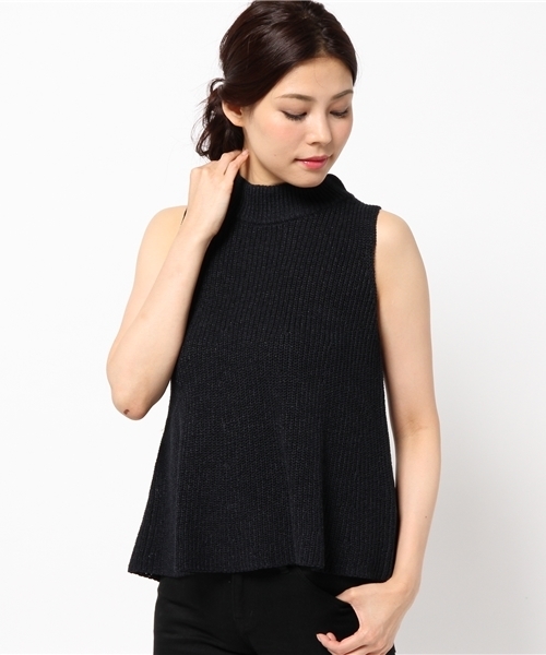 BEAMS LIGHTS Women's（ビームスライツ ウィメンズ）の「BEAMS LIGHTS / ウォッシャブル LINEN ノースリーブフレアー（ニット/セーター・レディース・オフホワイト/ベージュ/ネイビー・ONE SIZE）」の3枚目の写真