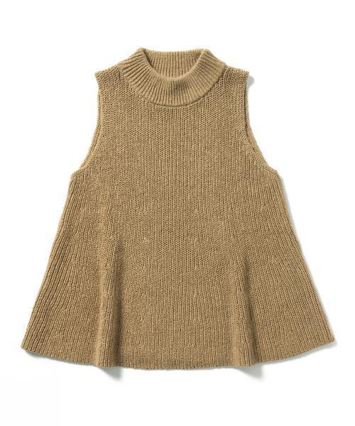 BEAMS LIGHTS Women's（ビームスライツ ウィメンズ）の「BEAMS LIGHTS / ウォッシャブル LINEN ノースリーブフレアー（ニット/セーター・レディース・オフホワイト/ベージュ/ネイビー・ONE SIZE）」の5枚目の写真