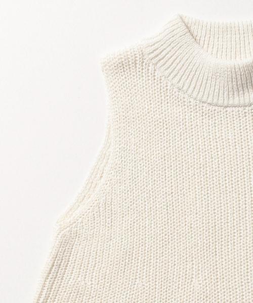 BEAMS LIGHTS Women's（ビームスライツ ウィメンズ）の「BEAMS LIGHTS / ウォッシャブル LINEN ノースリーブフレアー（ニット/セーター・レディース・オフホワイト/ベージュ/ネイビー・ONE SIZE）」の6枚目の写真