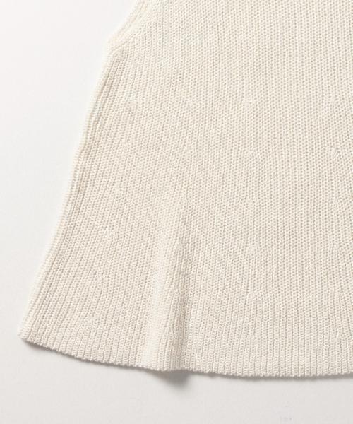 BEAMS LIGHTS Women's（ビームスライツ ウィメンズ）の「BEAMS LIGHTS / ウォッシャブル LINEN ノースリーブフレアー（ニット/セーター・レディース・オフホワイト/ベージュ/ネイビー・ONE SIZE）」の7枚目の写真