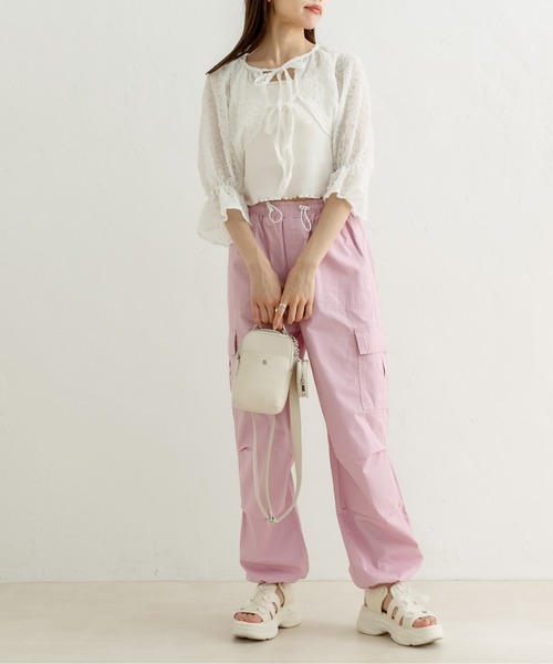 OLIVE des OLIVE（オリーブデオリーブ）の「ボレロ×タンクセット　1031040340（シャツ/ブラウス・レディース・オフホワイト/サックスブルー/アイボリー/ブラック・FREE）」の6枚目の写真