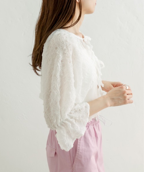 OLIVE des OLIVE（オリーブデオリーブ）の「ボレロ×タンクセット　1031040340（シャツ/ブラウス・レディース・オフホワイト/サックスブルー/アイボリー/ブラック・FREE）」の10枚目の写真