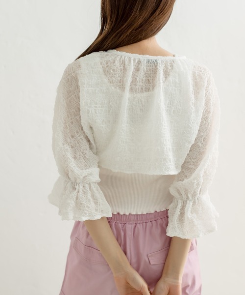 OLIVE des OLIVE（オリーブデオリーブ）の「ボレロ×タンクセット　1031040340（シャツ/ブラウス・レディース・オフホワイト/サックスブルー/アイボリー/ブラック・FREE）」の11枚目の写真